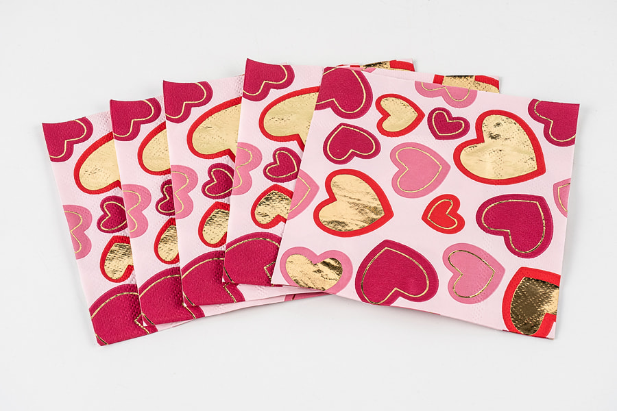 Tovagliolo con stampa dorata Tovagliolo con stampa dorata